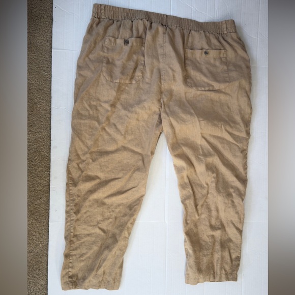 Westport Black Southport Linen drawcord pants 100% Linen - Picture 5 of 6